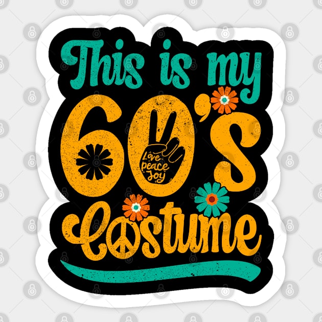 This Is My 60s Costume | 60s Outfit For Women & Men | 1960s Sticker by auviba-design